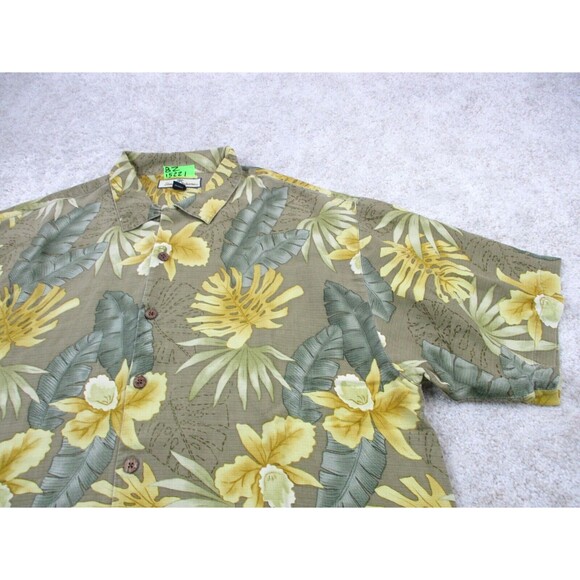 Tommy Bahama Shirt Men XL Floral Silk Graphic Print Hawaiian Camp Button Up - Picture 3 of 10